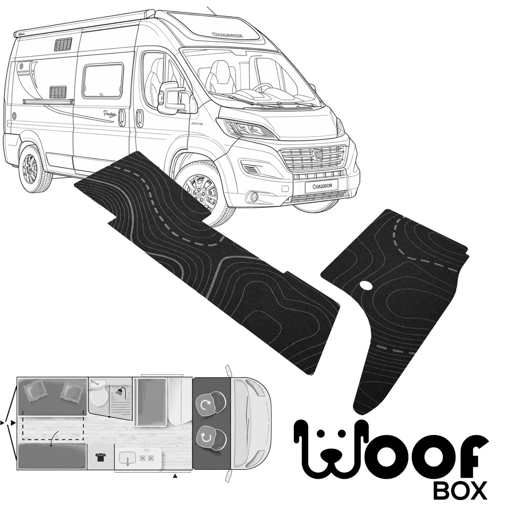 Fiat Chausson V594 WOOF MAT waschbare SchmutzfangmatteDark Charcoal Geo-Woof